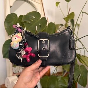 Y2K coach Black Leather Women's Bag